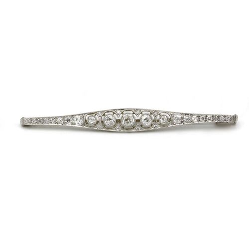 Broche Broche or platine diamants 58 Facettes 240217R