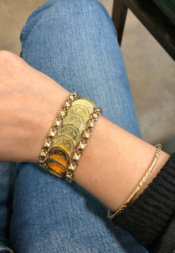 Bracelet Bracelet pièces or jaune 58 Facettes
