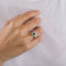 Bague 53 Bague marguerite or gris saphirs et diamants 58 Facettes GU66