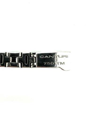 Bracelet CANTURI. Bracelet or balnc 18K et diamants baguettes. 58 Facettes