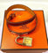 Montre Montre Hermès «  Kelly », cadran PM plaqué or, double tour cuir marron 58 Facettes AB453