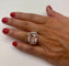 Bague 52 Bague Quartz rose en or gris 58 Facettes
