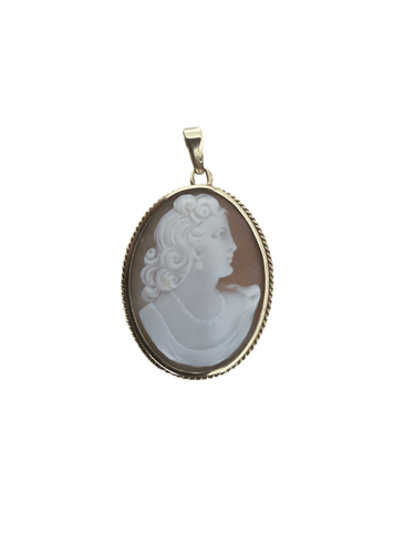 Pendentif Pendentif camée coquillage or jaune 58 Facettes