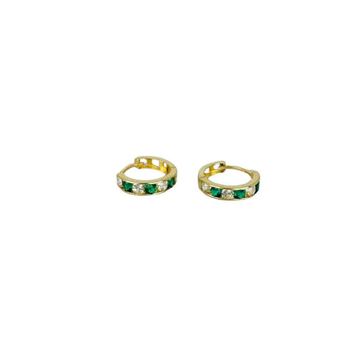Boucles d'oreilles Boucles d'oreilles vintage en or jaune, émeraudes et diamants 58 Facettes 2509006