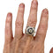 Bague 54.5 BAGUE EN PLATINE DE STYLE ART DÉCO AVEC DIAMANTS ET SAPHIRS 58 Facettes Q258B