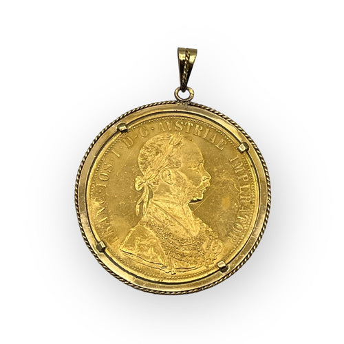 Pendentif Pendentif pièce d'or 4 Ducats autrichien 1915 58 Facettes 1490528326