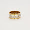 Bague Alliance or jaune, or blanc et diamants 58 Facettes LP766/13