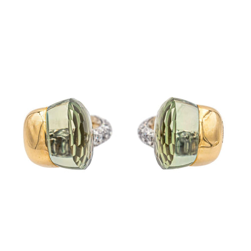 Boucles d'oreilles Pomellato Boucles d'oreilles Nudo Or blanc, Or rose Prasiolite, Diamant 58 Facettes 4174315RV