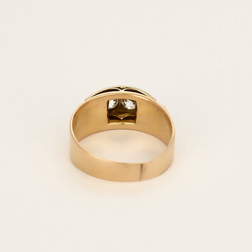 Bague 54.5 Bague en Or rose et or gris, diamants 58 Facettes CAN1339