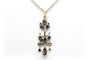 Collier Collier Napoléon III or jaune, argent, pierre du Rhin et diamants taille rose 58 Facettes B775