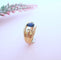 Bague 54 Bague or jaune saphir diamants 58 Facettes AA 1659