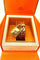 Montre Montre Hermès «  Kelly », cadran PM plaqué or, double tour cuir marron 58 Facettes AB453