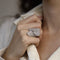 Bague Bague Palmiero Coeurs sertie de 7,50 Cts de diamants brillants en or gris 18k. Taille 53. 58 Facettes