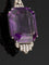 Pendentif Pendentif Art-deco en Platine et Diamants serti d'une Importante Améthyste 58 Facettes