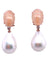 Boucles d'oreilles Boucles d'oreilles Or Rose Peachmoons, Perle, Diamants 58 Facettes