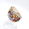 Bague 59 Bague en or rose, style Tutti Frutti, ornée de diverses pierres précieuses 58 Facettes 50348