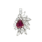 Pendentif Pendentif Cccktail or blanc rubis et diamants 58 Facettes 1.0002595/6