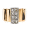 Bague 56.5 Bague Tank Or rose, Platine Diamant 58 Facettes 2850042CN