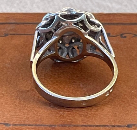 Bague 50 Bague vintage or gris et diamants 58 Facettes 116