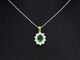 Pendentif Pendentif en or avec une émeraude ovale verte et des diamants naturels 58 Facettes 2369