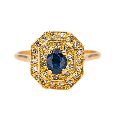 Bague 52 Bague Or rose Saphir, Diamant 58 Facettes 4635512CN