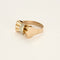 Bague 52 Bague moderniste en or jaune et platine, diamants 58 Facettes CAL2654