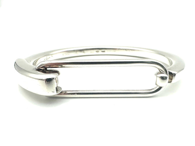 Bracelet HERMES. Collection "Clic argent", bracelet argent 925/00 58 Facettes