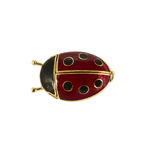 Broche Broche porte bonheur "Coccinelle" en or jaune et émaux 58 Facettes CHS0705