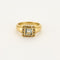 Bague 54 Bague or jaune et aigue-marine 58 Facettes B250188