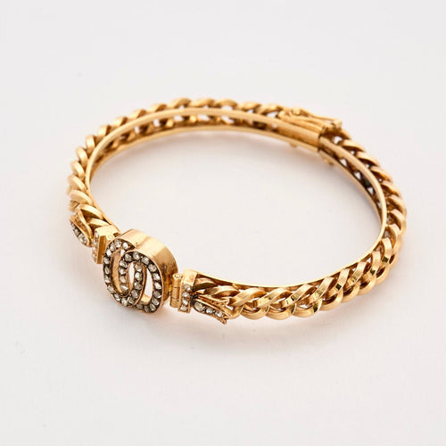 Bracelet bracelet gourmette rigide motif diamants 58 Facettes 34500027