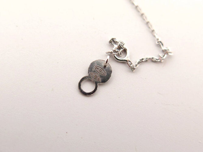 Bague collier la brune et la blonde 360 diamant solitaire 0.1ct or 18k 39cm 58 Facettes 266201