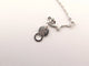 Bague collier la brune et la blonde 360 diamant solitaire 0.1ct or 18k 39cm 58 Facettes 266201