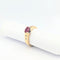 Bague 53 Bague or jaune, rubis, diamants 58 Facettes 30596