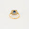 Bague 56 Bague ancienne or et platine, saphir 1 carat et diamants. 58 Facettes