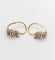 Boucles d'oreilles Dormeuses victorienne or jaune ornée de diamants tailles anciennes en sertis fleur de lys 58 Facettes A04887