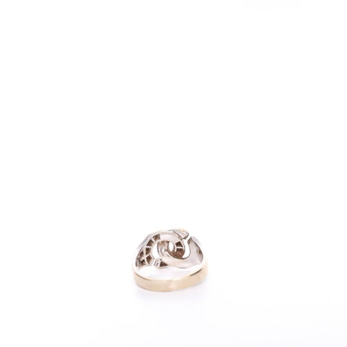 Bague 53 DINH VAN - Bague Menottes R12 en or jaune et diamants 58 Facettes 94686