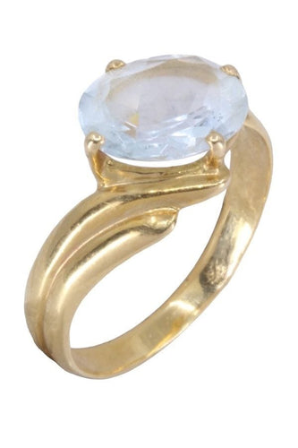 Bague 52 BAGUE AIGUE-MARINE 58 Facettes 088131