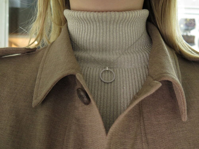 Collier collier MAUBOUSSIN pendentif le premier jour en or blanc 18k 3.4g 58 Facettes 266205