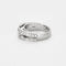 Bague 49 Bague bandeau or gris et diamants 58 Facettes LJ13