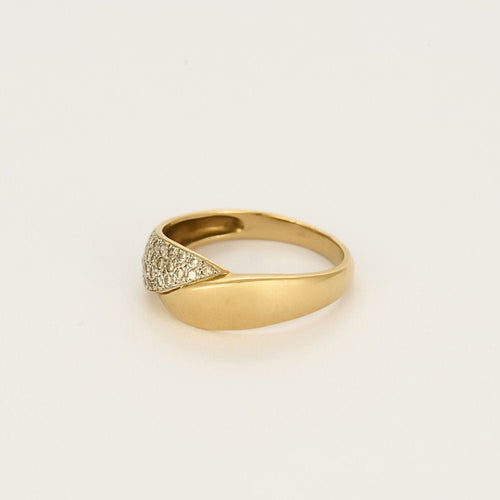 Bague 54 Bague en or jaune, or blanc et diamants 58 Facettes DAX0016X2
