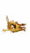 Broche Broche Lion en or jaune 18 carats et saphirs 58 Facettes