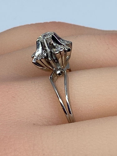 Bague 59 Bague Margueritte en Or blanc & Diamants 58 Facettes