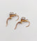 Boucles d'oreilles Dormeuses antiques en or rose 18k et diamants taille rose 58 Facettes A06338