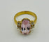Bague 55 Bague en or jaune avec diamants et kunzite 58 Facettes 50337