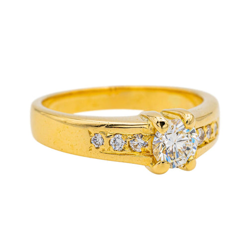 Bague 54 Bague Solitaire Or jaune Diamant 58 Facettes 3704300CN