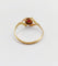 Bague 60 Bague fleur Art nouveau en or 18k, pierre rouge et perles (circa 1900) 58 Facettes A06426