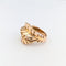 Bague florale en or rose