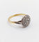 Bague cible antique or 18k diamants taille roses (circa 1920) 58 Facettes A06337