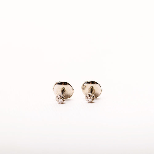 Boucles d'oreilles Boucles d'oreilles puces diamants en serti illusion 58 Facettes