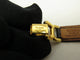 Bracelet vintage bracelet HERMES place beauvau 17cm cuir crocodile alligator noir 58 Facettes 265969